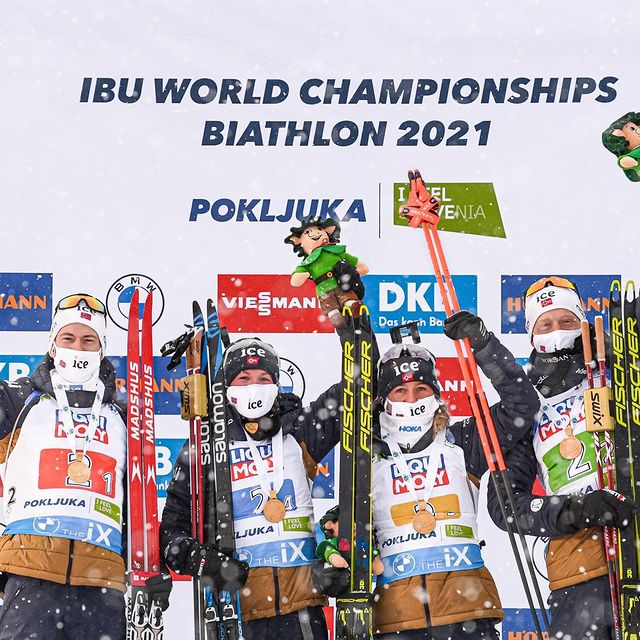 BOE Johannes Thingnes, To listen our own national anthem is normally a good thing during World Champs..🇳🇴 #champions 🥇