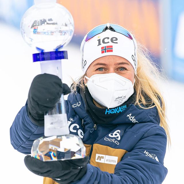 ECKHOFF Tiril, My 200th(😱) start in World Cup today, was celebrated with a victory and my very first sprint globe 🤗 and we finished best as a nation🇳🇴 its kind of a dream day 🤩