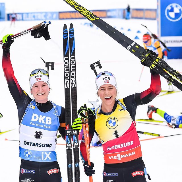 ECKHOFF Tiril, @marteolsburoiseland takes the win 🤗and I’m superhappy with my race in the wind 💨 and the pursuit cup 🥳