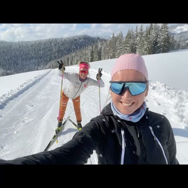 PREUSS Franziska, Eine super letzte Langlauftour mit @soophia_sch ☀️❄️👌🏼#teamerdingeralkoholfrei #livetoski