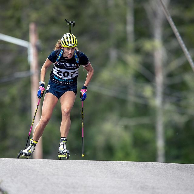 OEBERG Hanna, Idag är jag nöjd med mitt genomförande av loppet. Höll planen att åka tekniskt mer avslappnat och jobba med de knepiga vindarna på skjutvallen. Det resulterade dessutom i en bronspeng!🥉